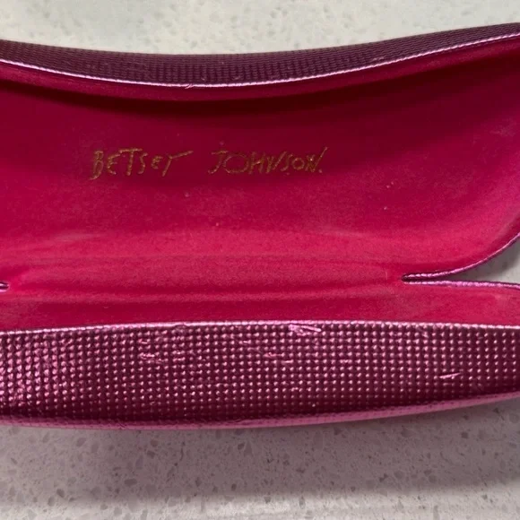 Betsey Johnson Harajuku Flower Eyeglass Frames β Black & Green Cat Eye with case - Picture 11 of 11